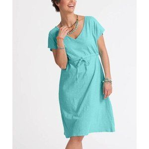 Fresh Produce Palm Bistro Mint Green Dress Light Cotton Drawstring Waist SZ L